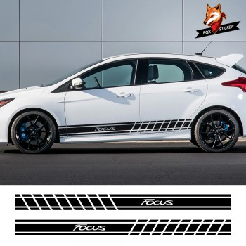 Sport Car Door Side Skirt Body Stickers Vinyl Stripe Captivating Auto Decor Decals Accessories for Ford Focus 2 3 1 MK2 MK3 MK1